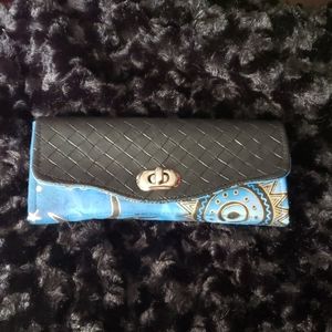 Blue Sun & Moon Wallet